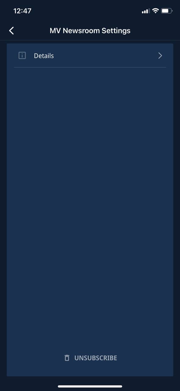 Channel settings mobile