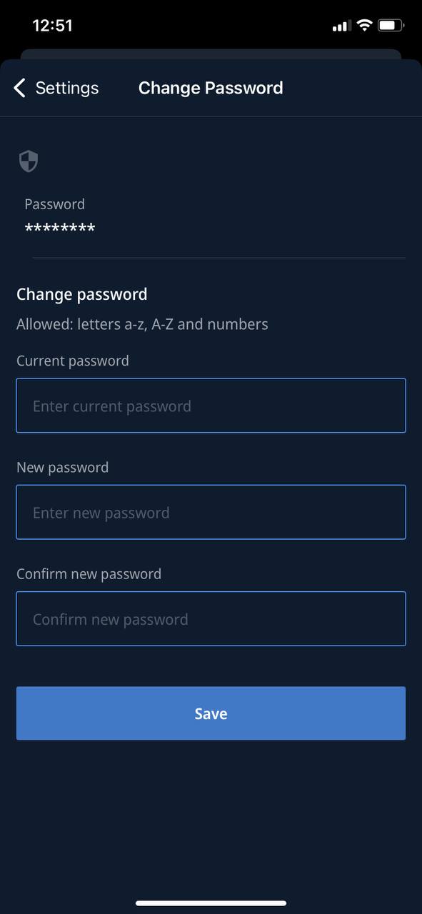 Password mobile