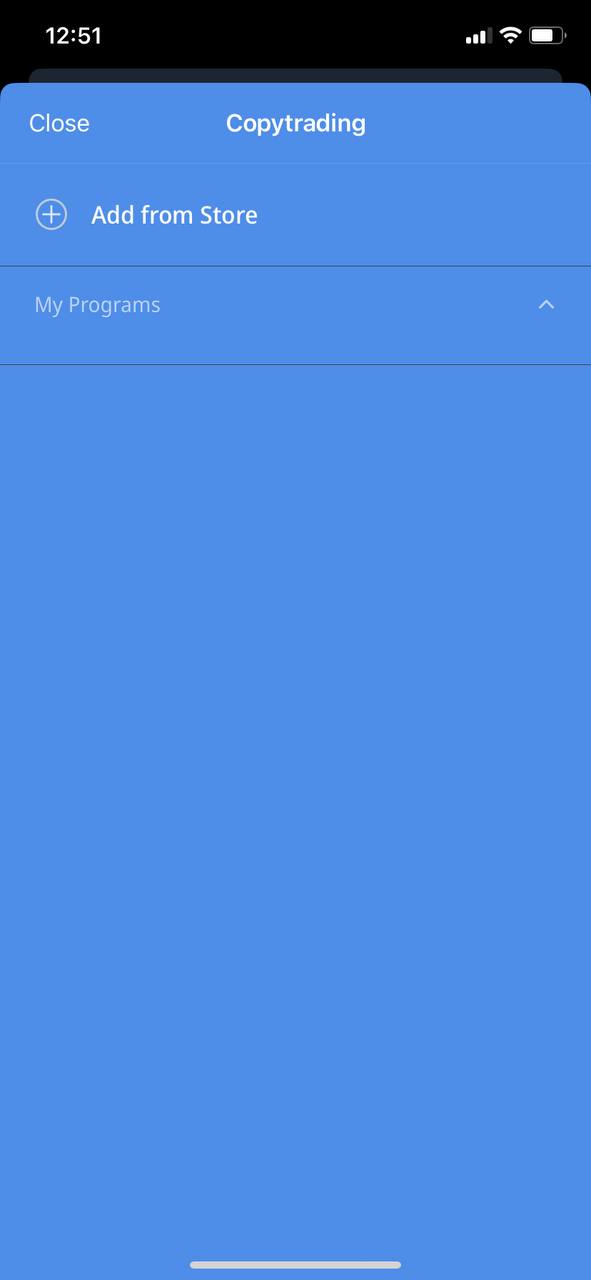 Program menu mobile