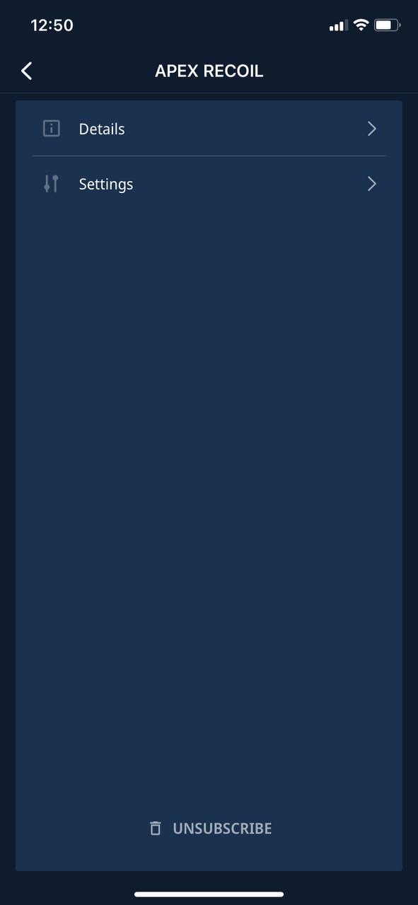 Program settings mobile