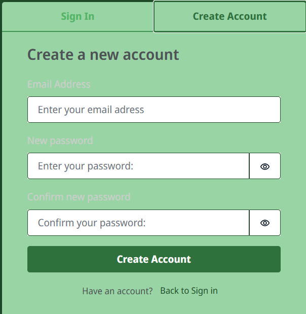 Registration Screen