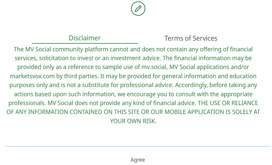 Terms Screen