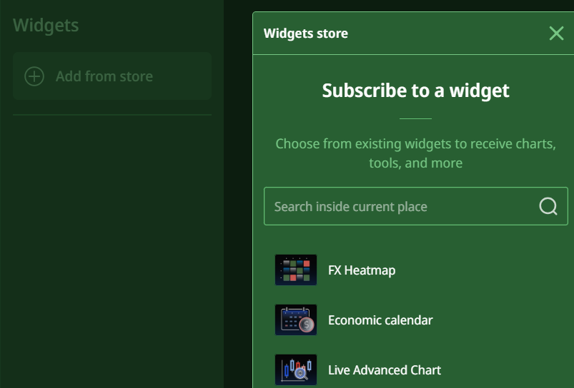 Widget Screen